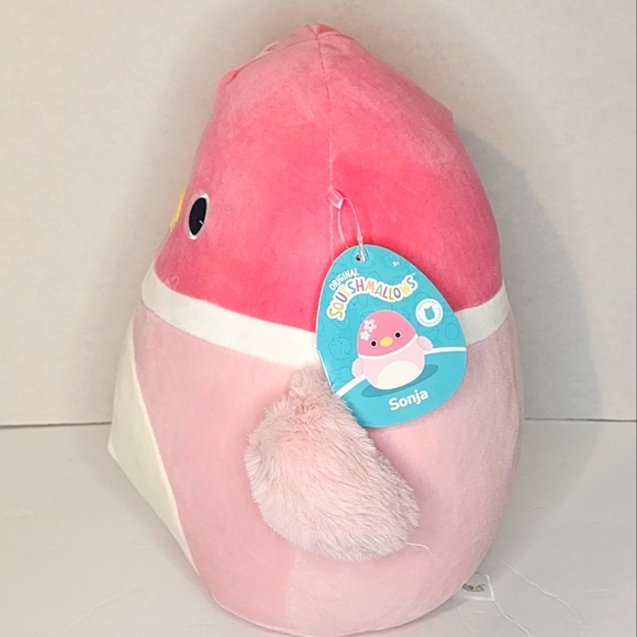 WON IN CLAW MACHINE SONJA 🐦 FTM Pink Duck w Flowers Original Squishmallow NWT - Picture 4 of 8